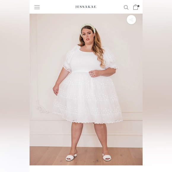 Plus size white floral dress from JessaKae - Picture 5 of 5